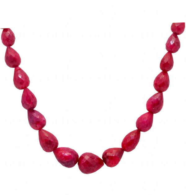 24" Ruby Gemstone Faceted Drop Necklace NP-1362