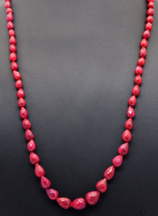 24" Ruby Gemstone Faceted Drop Necklace NP-1362