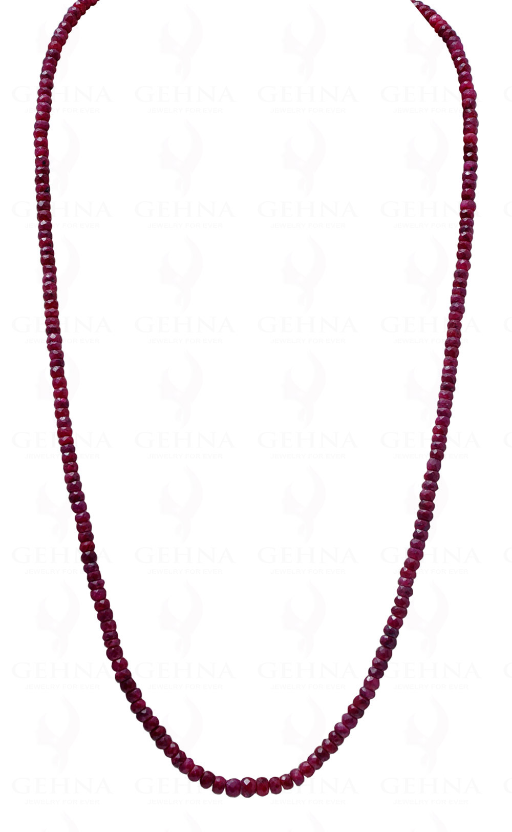 26" Ruby Gemstone Faceted Bead Necklace NP-1363