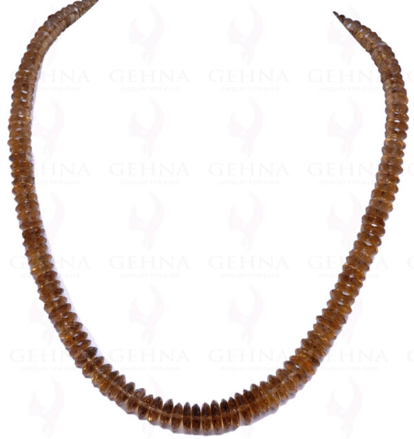 Smoky Topaz Gemstone Faceted Bead String  NS-1363