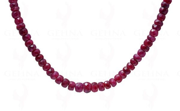 26" Ruby Gemstone Faceted Bead Necklace NP-1363