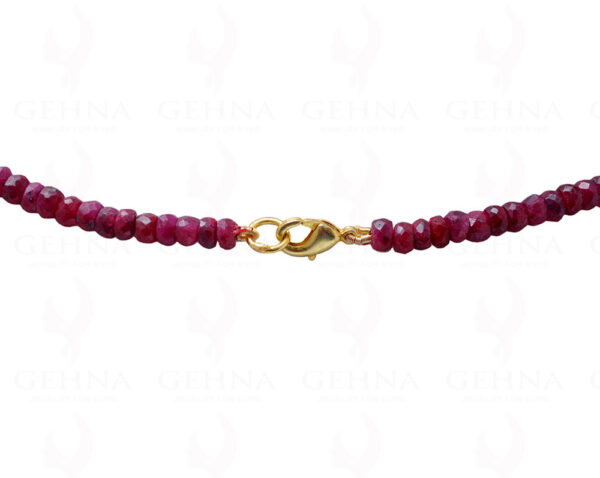 26" Ruby Gemstone Faceted Bead Necklace NP-1363