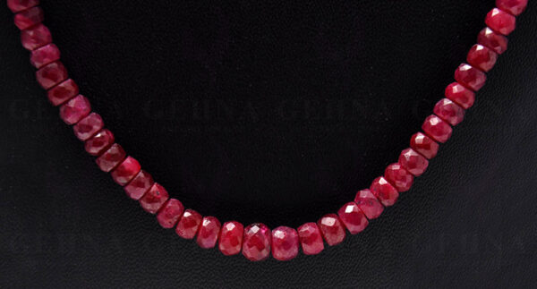 26" Ruby Gemstone Faceted Bead Necklace NP-1363