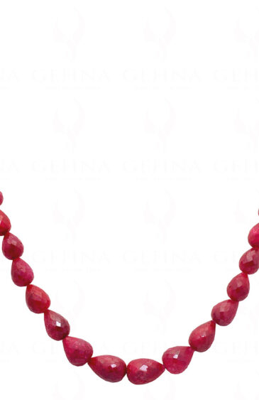 Ruby Gemstone Faceted Drop Necklace NP-1364