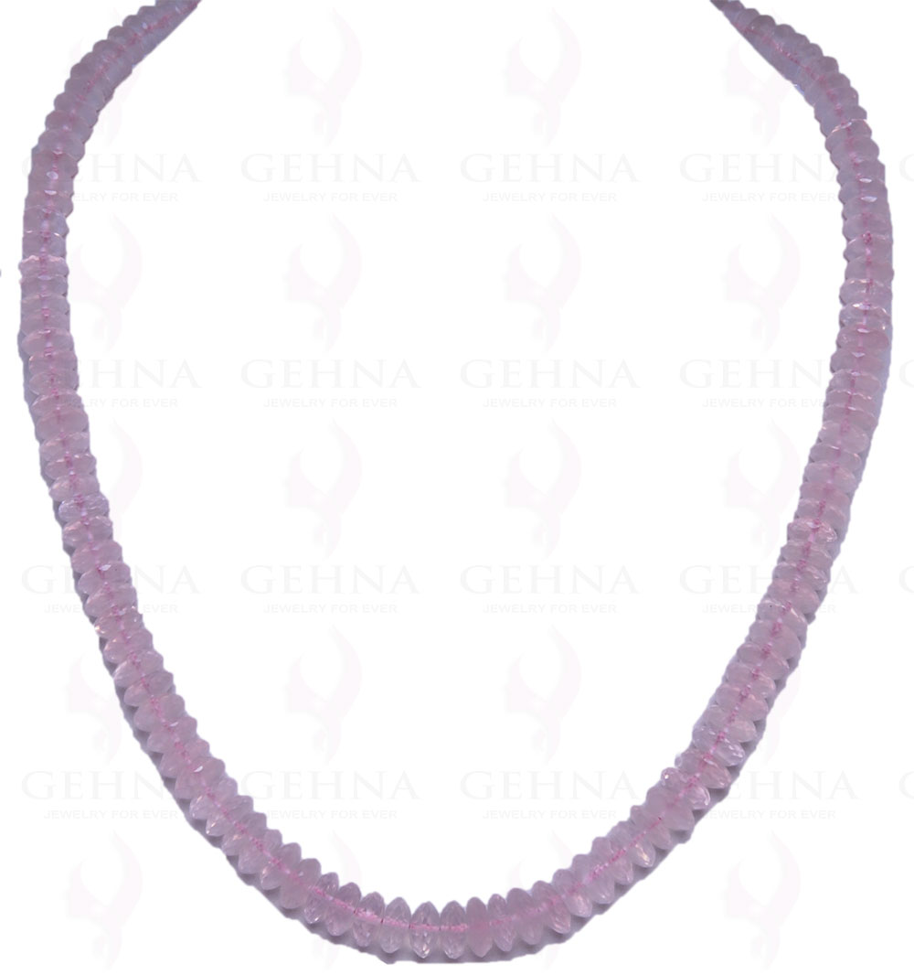 Rose Quartz Gemstone Faceted Bead String  NS-1364