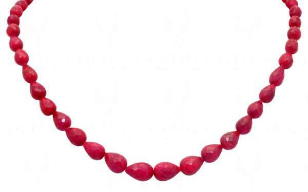 Ruby Gemstone Faceted Drop Necklace NP-1364