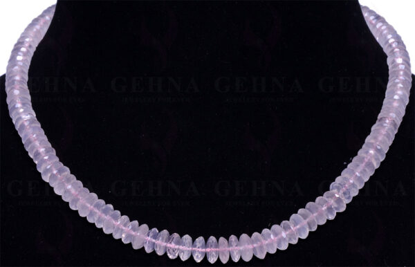 Rose Quartz Gemstone Faceted Bead String  NS-1364