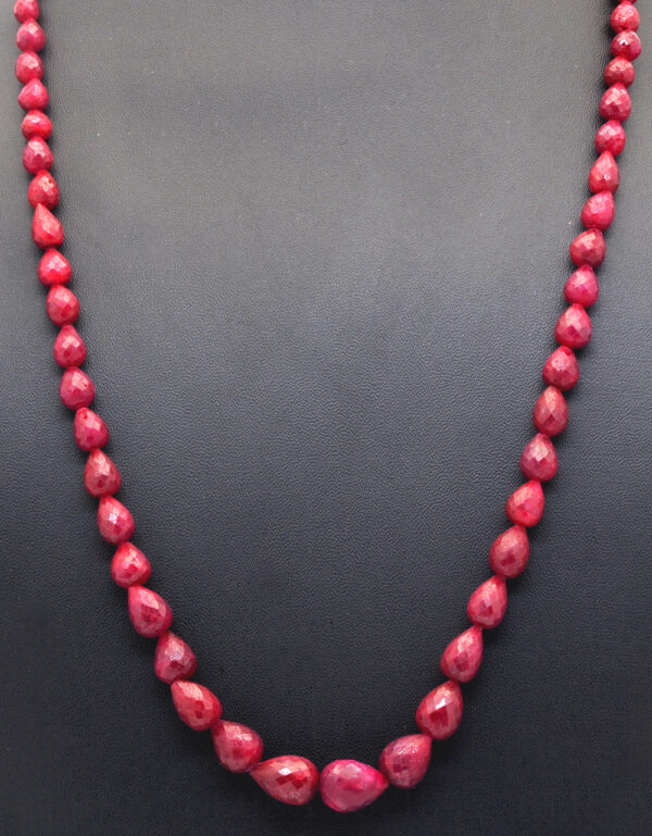 20" Ruby Gemstone Faceted Drop Necklace NP-1365