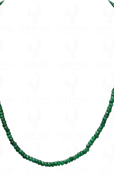 Emerald Gemstone Faceted Bead Necklace NP-1369