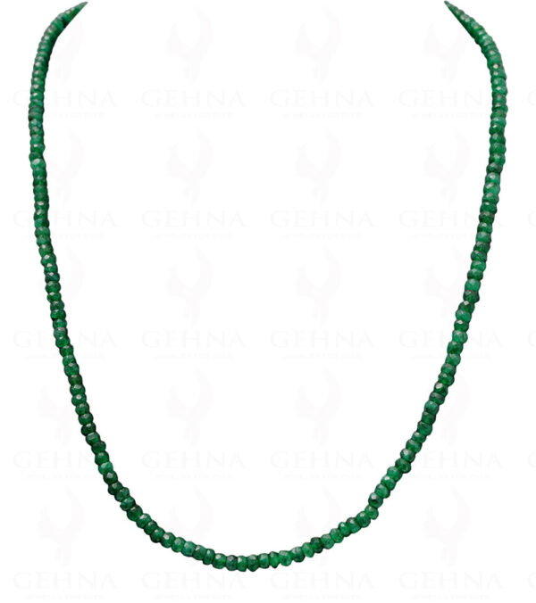 Emerald Gemstone Faceted Bead Necklace NP-1369