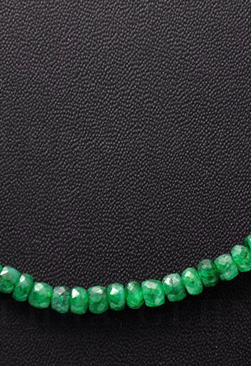 Emerald Gemstone Faceted Bead Necklace NP-1369