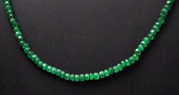 Emerald Gemstone Faceted Bead Necklace NP-1369