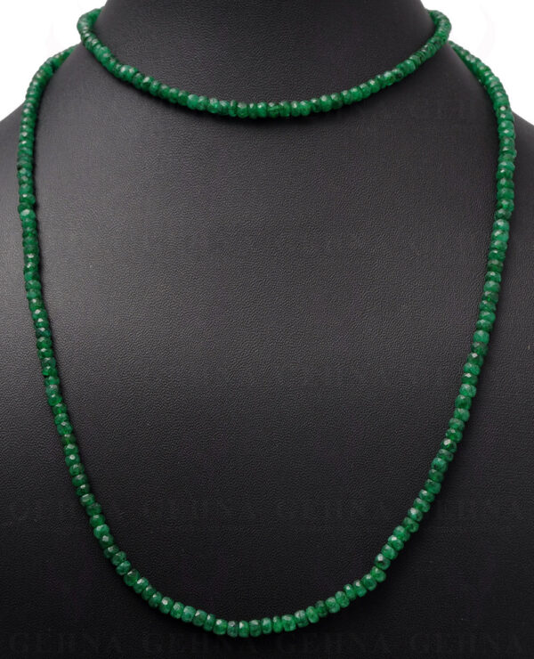 Emerald Gemstone Faceted Bead Necklace NP-1369