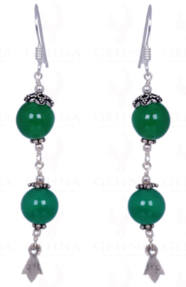 Green Onyx Gemstone Earrings Made In .925 Sterling Silver ES-1372