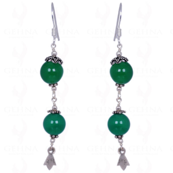 Green Onyx Gemstone Earrings Made In .925 Sterling Silver ES-1372