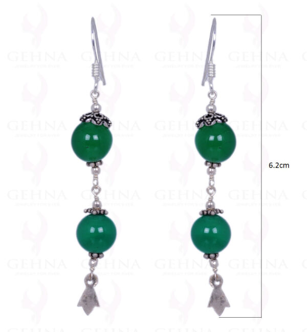 Green Onyx Gemstone Earrings Made In .925 Sterling Silver ES-1372