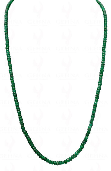 24 Inches Emerald Gemstone Faceted Bead Necklace NP-1373