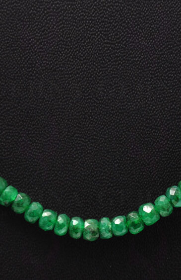 24 Inches Emerald Gemstone Faceted Bead Necklace NP-1373