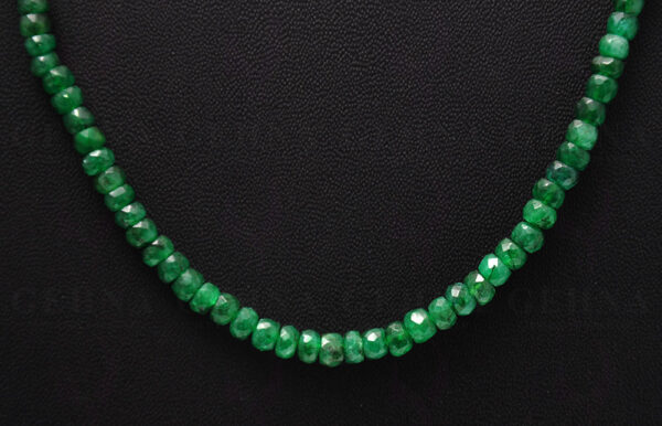 24 Inches Emerald Gemstone Faceted Bead Necklace NP-1373