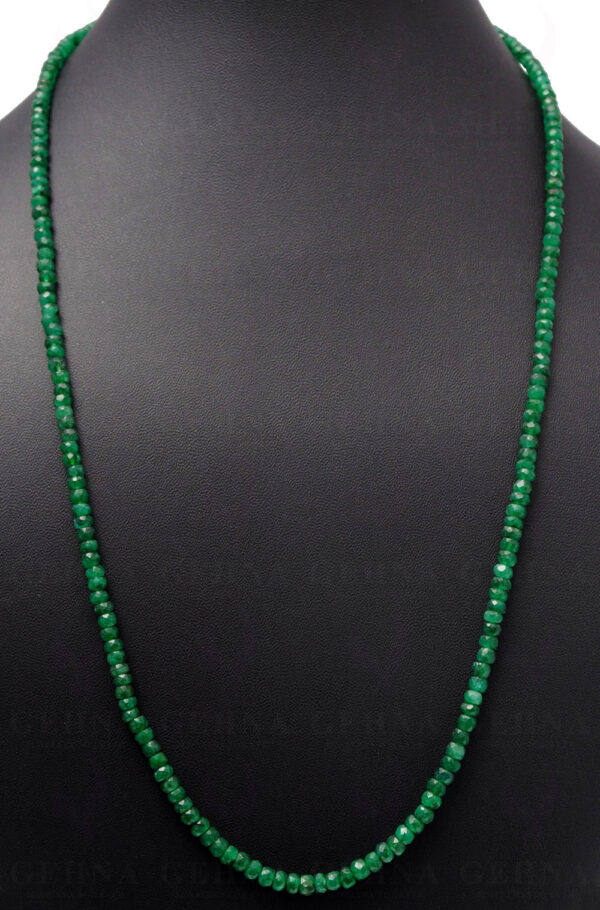 24 Inches Emerald Gemstone Faceted Bead Necklace NP-1373