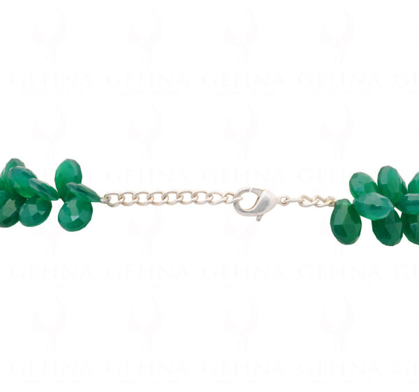 Green Aventurine Gemstone Faceted Bead String Necklace NS-1374