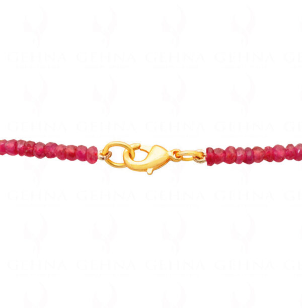 Glass Filed Ruby Gemstone Faceted Bead String NP-1377