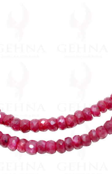2 Rows Necklace of African Ruby & Tanzanite Gemstone Beads With Clasp NS-1378