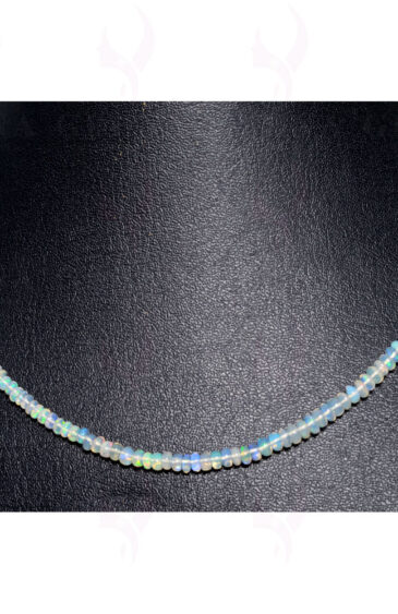 Australian Opal Gemstone Cabochon Bead String Necklace NS-1380