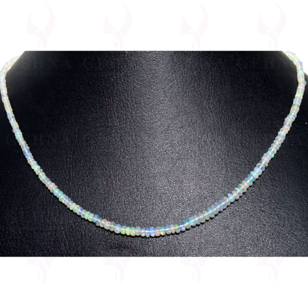 Australian Opal Gemstone Cabochon Bead String Necklace NS-1380