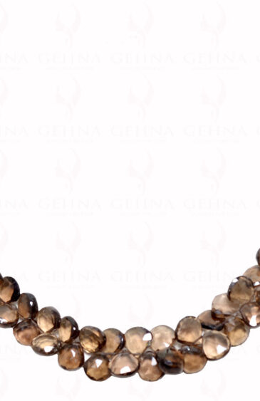 Beautiful “AAA” Quality Smoky Quartz Gemstone Almond String Necklace NS-1386
