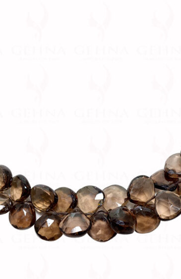 Beautiful “AAA” Quality Smoky Quartz Gemstone Almond String Necklace NS-1386
