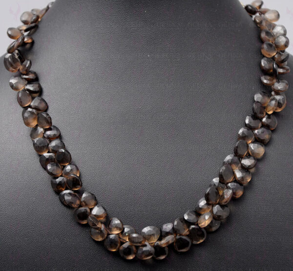 Beautiful "AAA" Quality Smoky Quartz Gemstone Almond String Necklace NS-1386