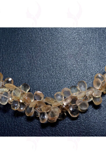 Necklace of Natural Citrine Gemstone Beads With Silver Clasp NS-1390