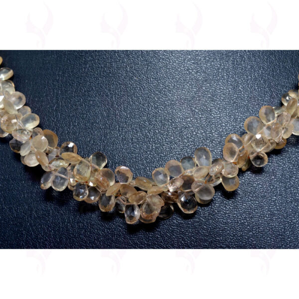 Necklace of Natural Citrine Gemstone Beads With Silver Clasp NS-1390