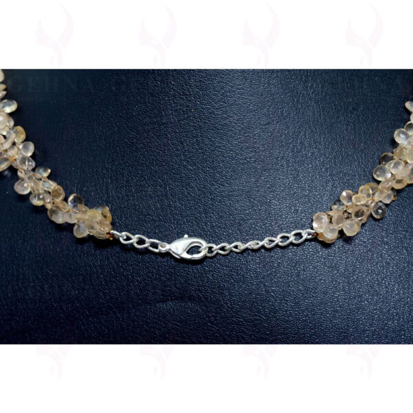 Necklace of Natural Citrine Gemstone Beads With Silver Clasp NS-1390