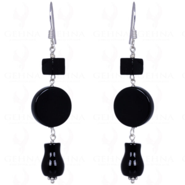 Black Spinel Gemstone Earrings Made In .925 Solid Silver ES-1392