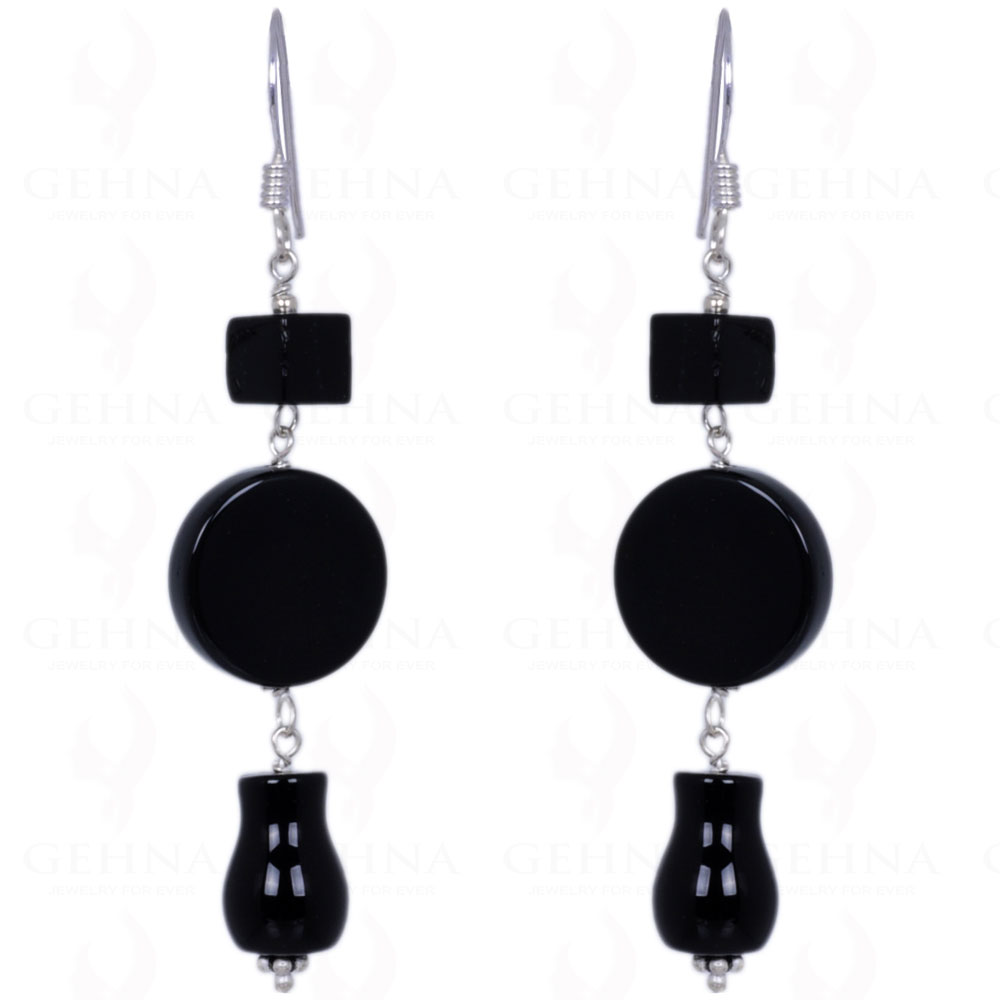 Black Spinel Gemstone Earrings Made In .925 Solid Silver ES-1392