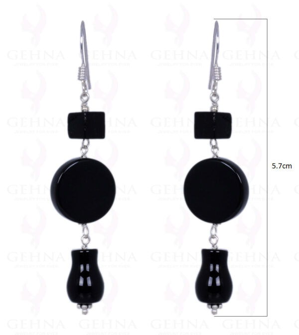 Black Spinel Gemstone Earrings Made In .925 Solid Silver ES-1392