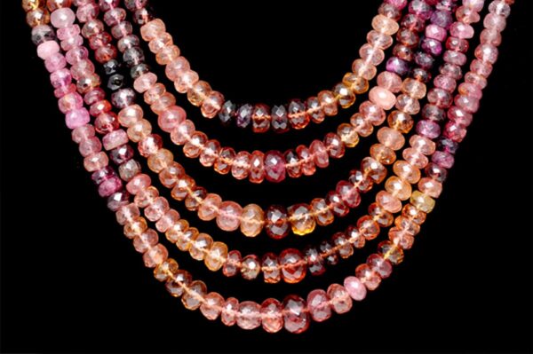 5 Rows of Multi Tourmaline Gemstone Faceted Bead Necklace NS-1397