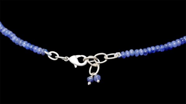 Tanzanite & Pink Chalcedony Gemstone Bead Necklace NS-1398