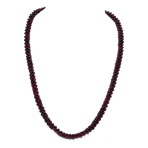 Garnet Gemstone Bead Snake Necklace NS-1400