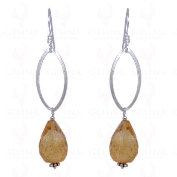 Natural Citrine Drop Earrings Made In .925 Sterling Silver ES-1401