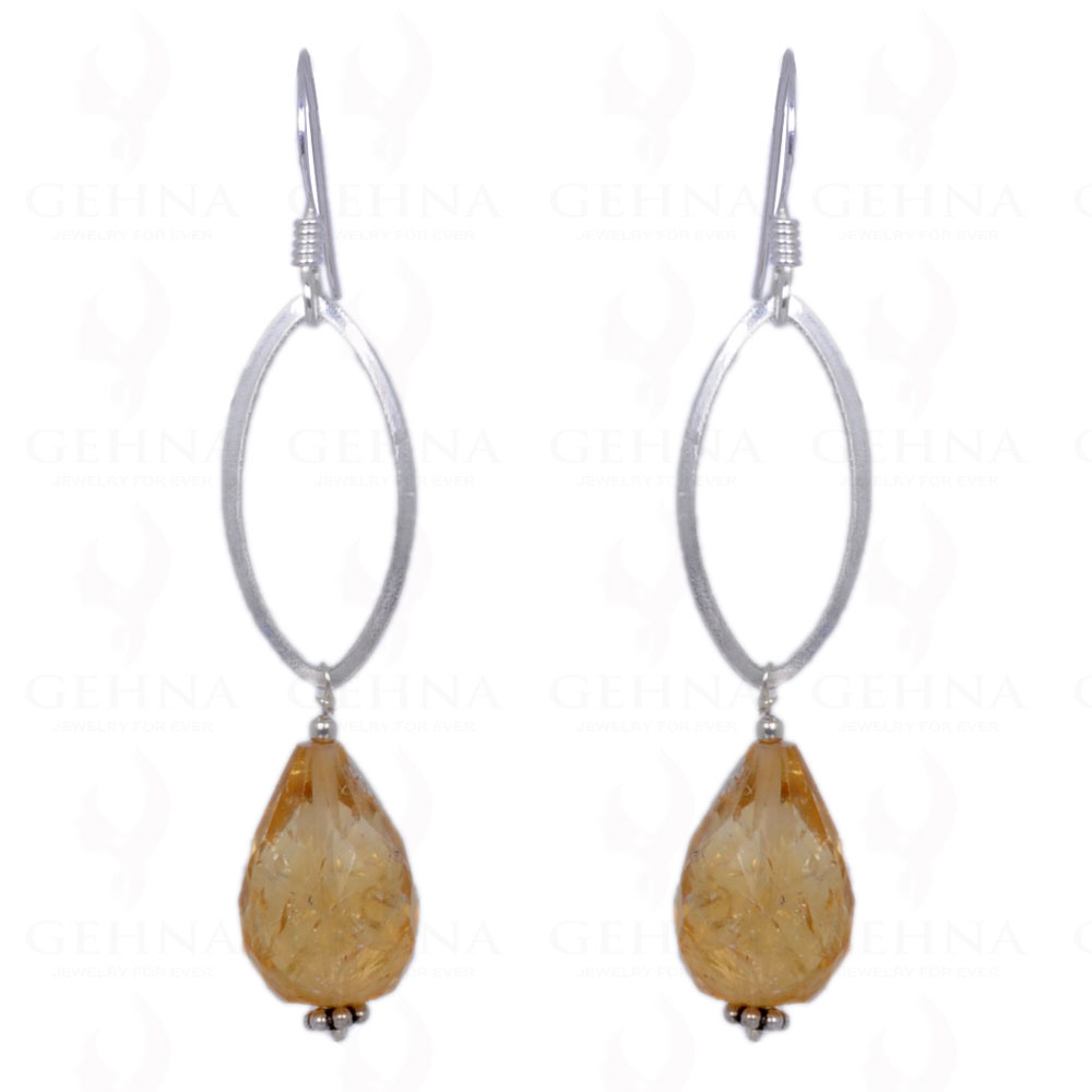 Natural Citrine Drop Earrings Made In .925 Sterling Silver ES-1401