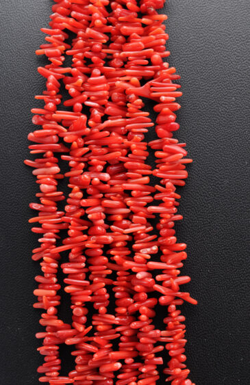 6 Rows Of Coral Gemstone Beaded Necklace NP-1401