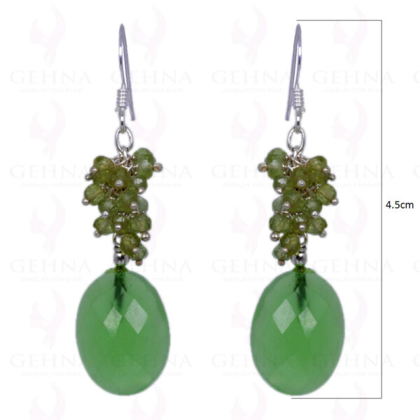 Chrysoprase & Peridot Gemstone Earrings Made In .925 Sterling Silver ES-1402