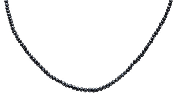 Black Diamond Gemstone Faceted Bead String NP-1402