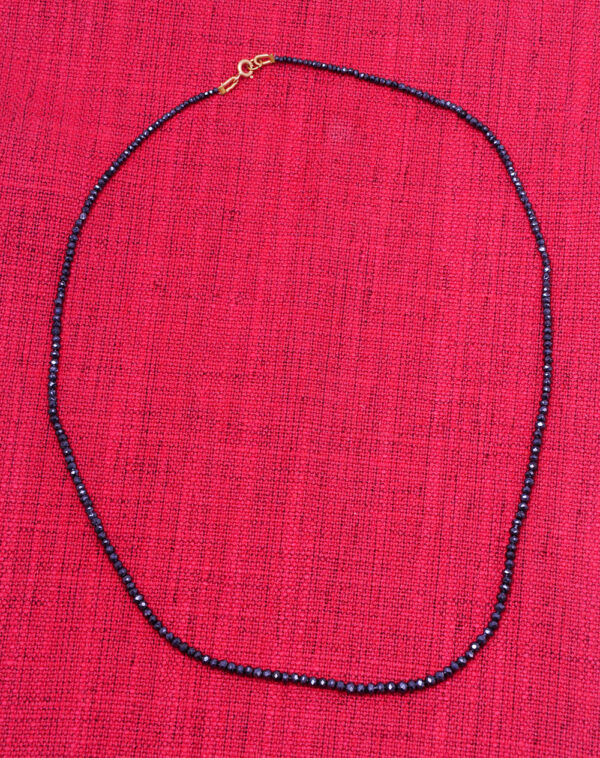 Black Diamond Gemstone Faceted Bead String NP-1402