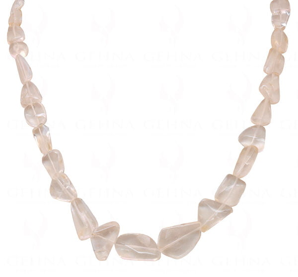 Citrine Gemstone Tumbled Shaped Bead Necklace NS-1407