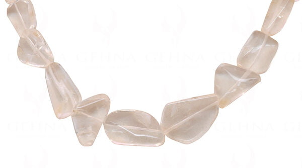 Citrine Gemstone Tumbled Shaped Bead Necklace NS-1407