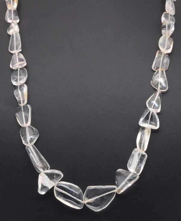 Citrine Gemstone Tumbled Shaped Bead Necklace NS-1407